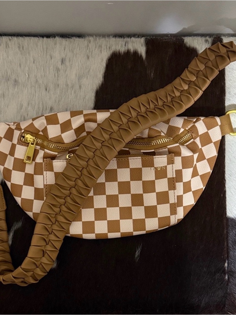 Fawn design checker Crossbody